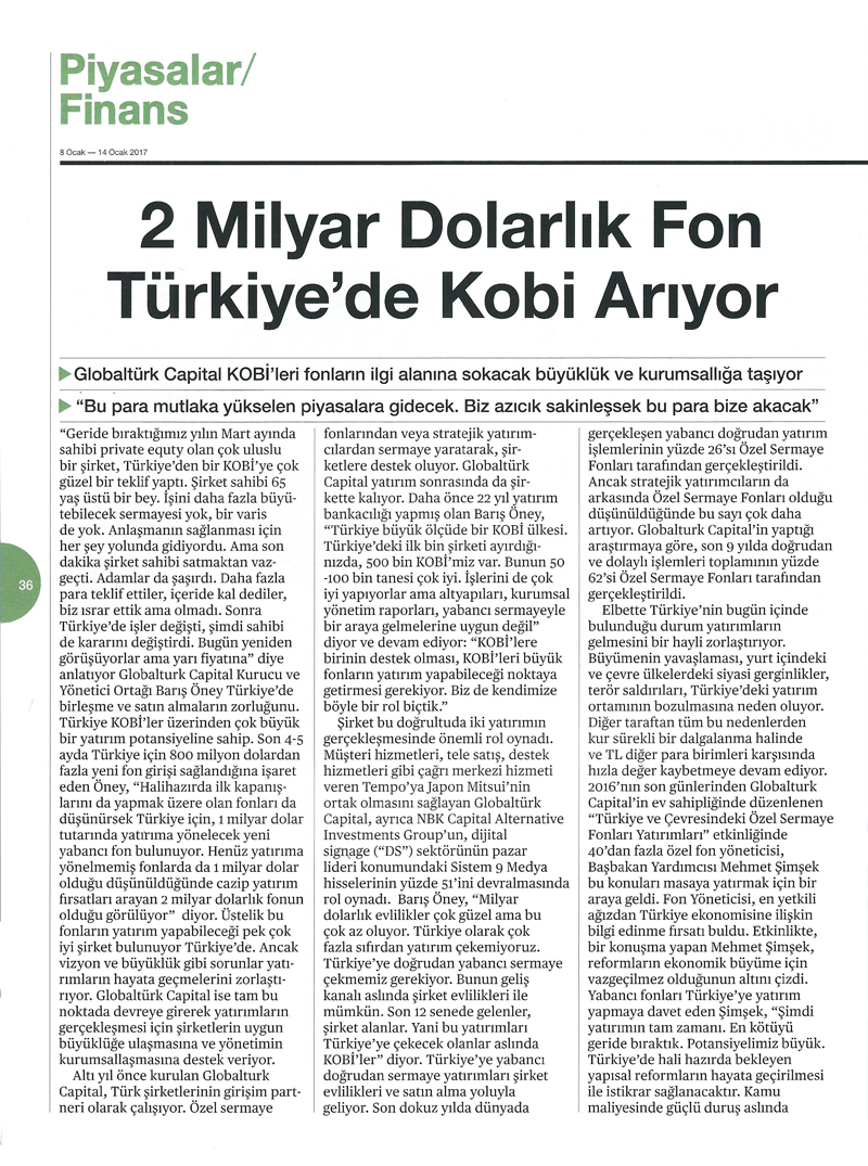 2 Milyar Dolarlık Fon Türkiye’de KOBİ Arıyor | Bloomberg Businessweek Türkiye